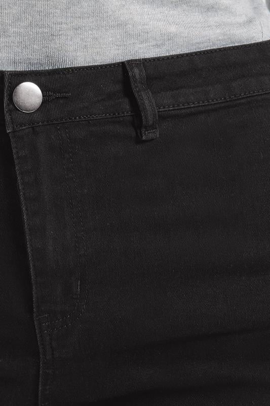 Evans LTS Tall Black Denim Flared Jeans