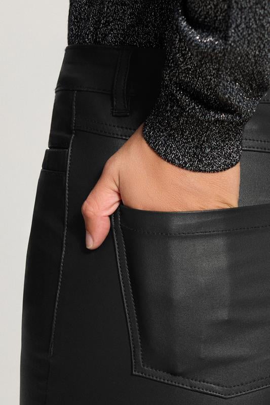 Evans LTS Tall Black Faux Leather Skinny Jeans