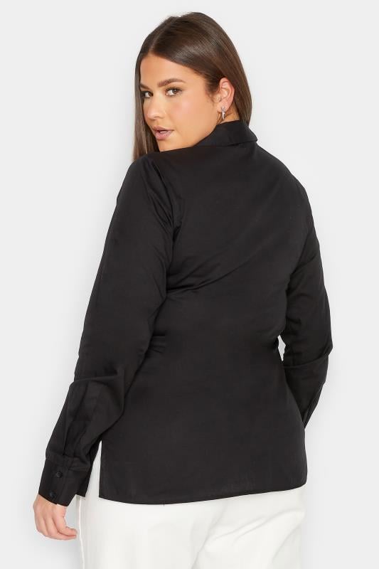 Evans LTS Tall Black Fitted Cotton Shirt