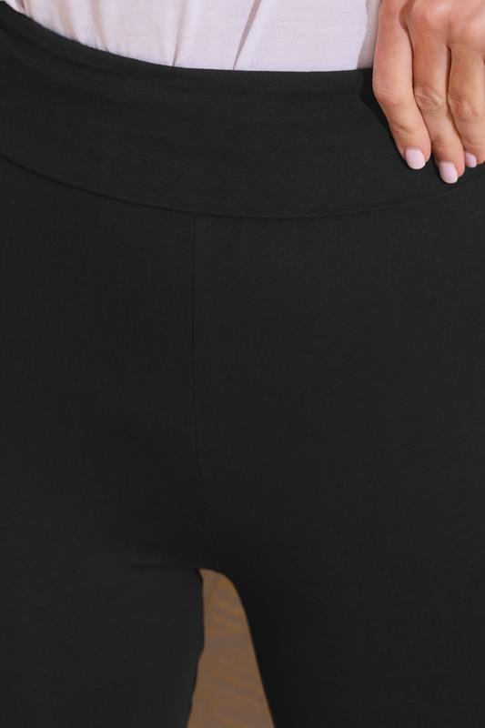 Evans LTS Tall Black Fold Over Leggings