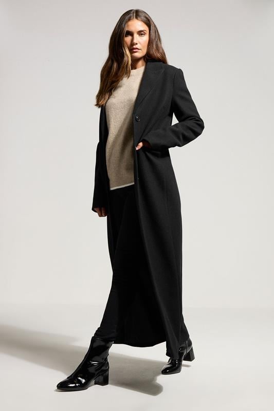 Evans LTS Tall Black Formal Maxi Coat