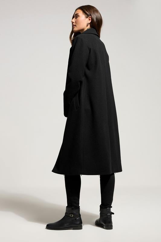Evans LTS Tall Black Formal Midi City Coat