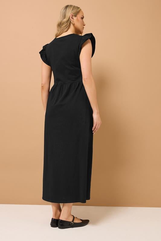 Evans LTS Tall Black Frill Sleeve Maxi Dress