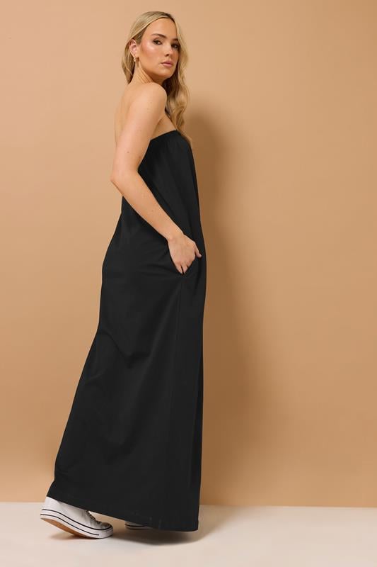 Evans LTS Tall Black Jersey Bandeau Maxi Dress