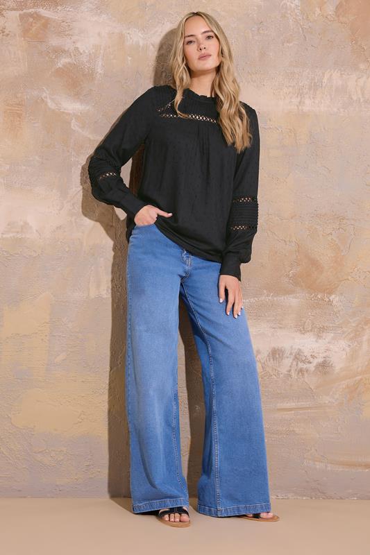 Evans LTS Tall Black Ladder Trim Shirt