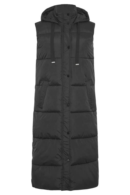 Evans LTS Tall Black Longline Hooded Puffer Gilet