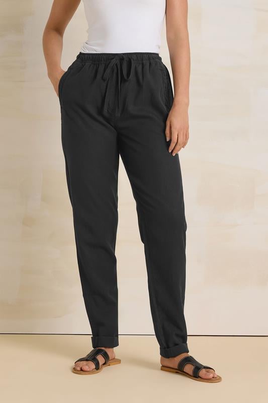 Evans LTS Tall Black Lyocell Blend Joggers