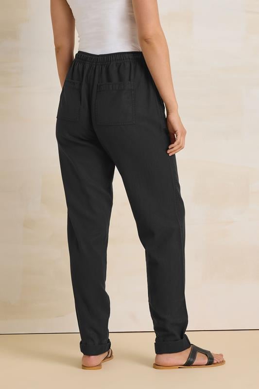Evans LTS Tall Black Lyocell Blend Joggers