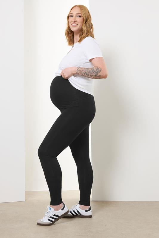 evans LTS Tall Black Maternity Basic Leggings