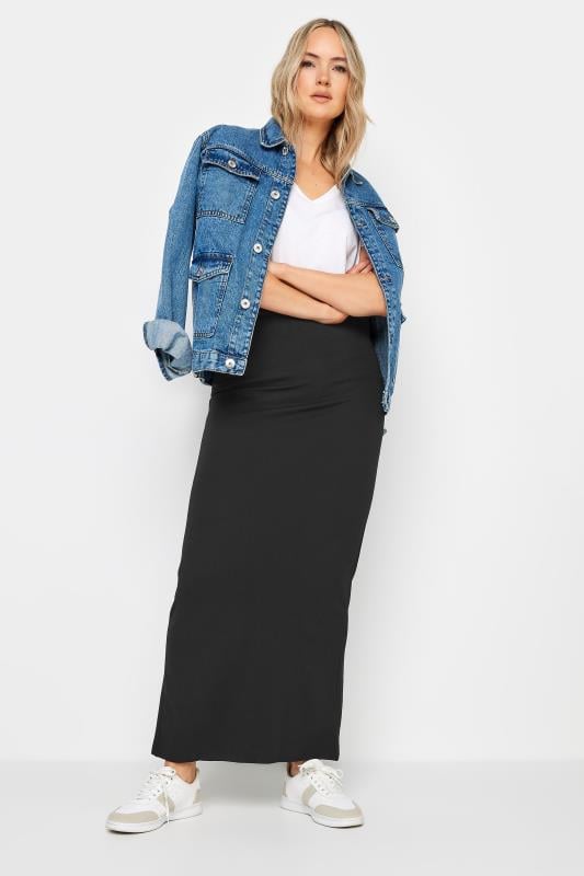 evans LTS Tall Black Maxi Scuba Tube Skirt