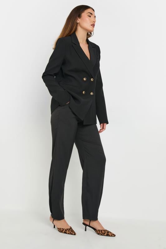 Evans LTS Tall Black Pleated Barrel Leg Trousers