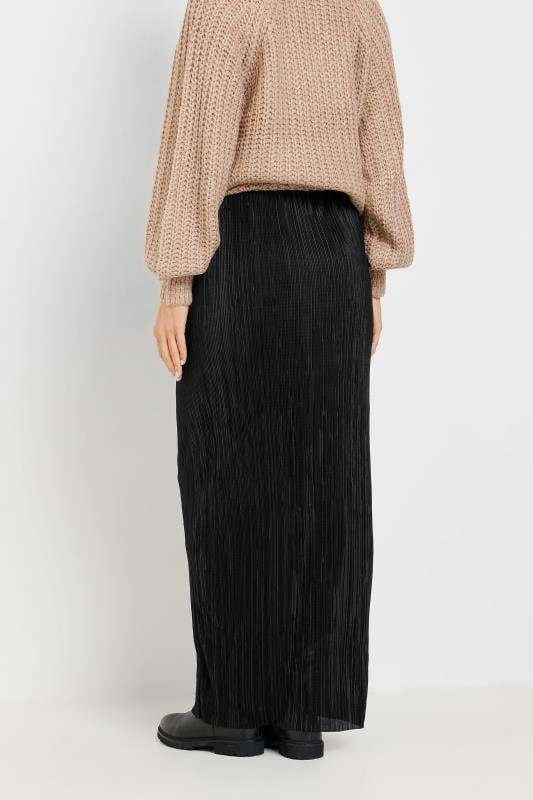 Evans LTS Tall Black Plisse Maxi Skirt