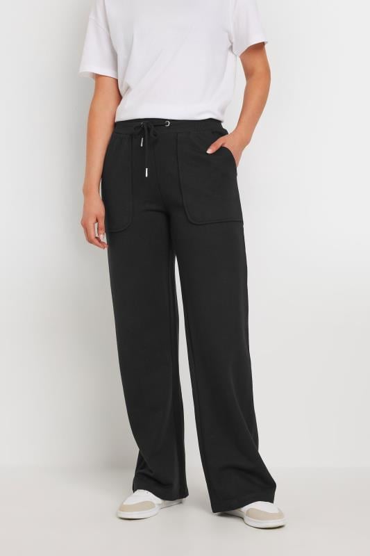 Evans LTS Tall Black Pocket Patch Wide Leg Joggers