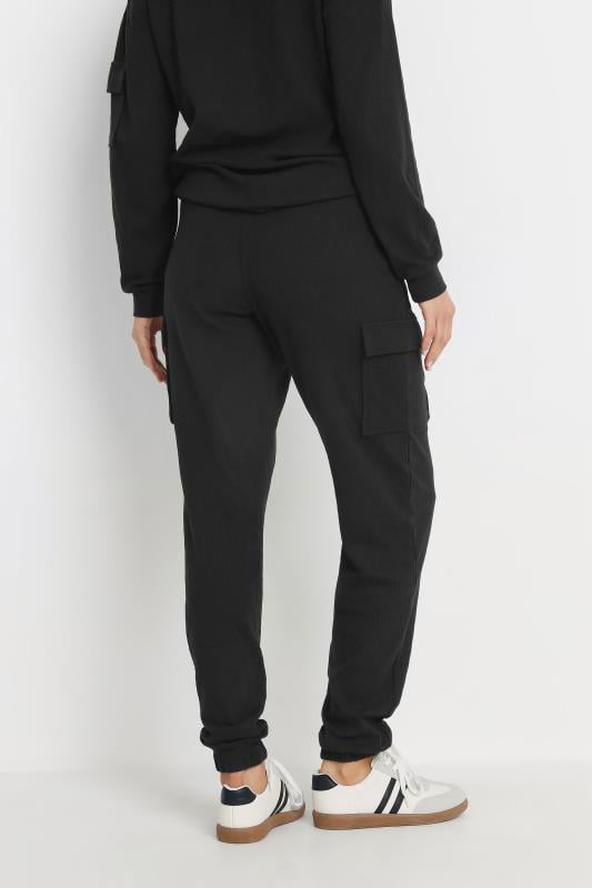 Evans LTS Tall Black Ribbed Cargo Joggers