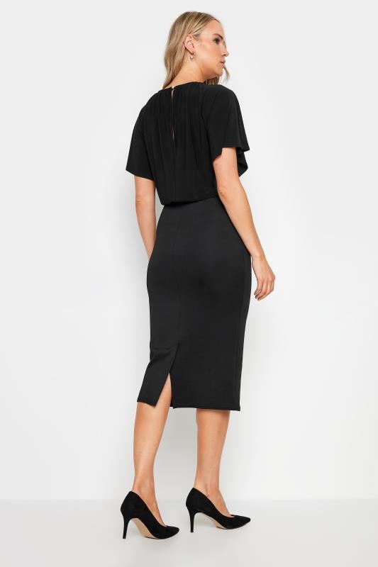 Evans LTS Tall Black Scuba Midi Dress