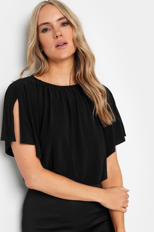 Evans LTS Tall Black Scuba Midi Dress