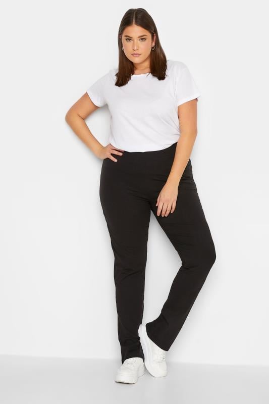 Evans LTS Tall Black Slim Leg Yoga Pants