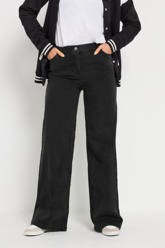 Evans LTS Tall Black Slouch Jeans