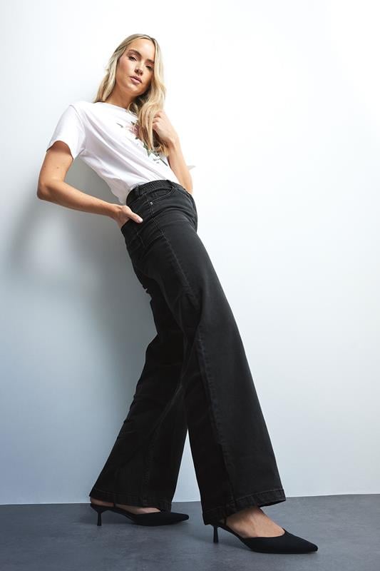 evans LTS Tall Black Slouch Jeans