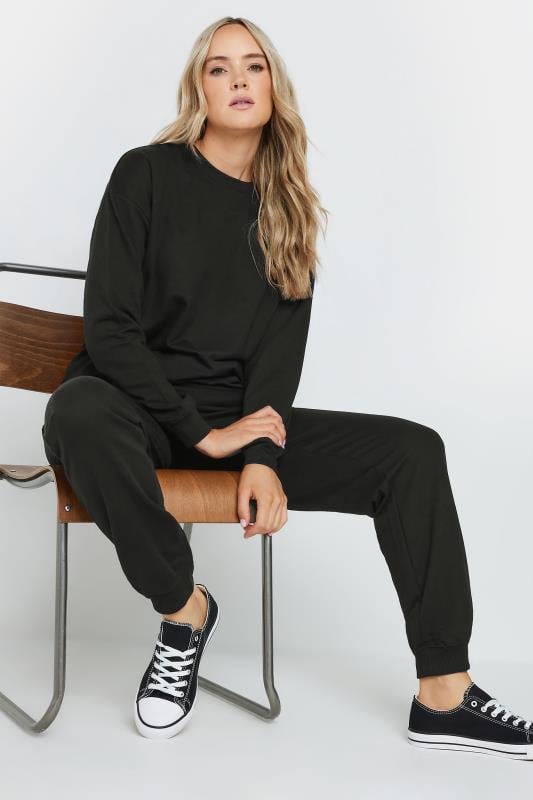 evans LTS Tall Black Sweatshirt & Jogger Set