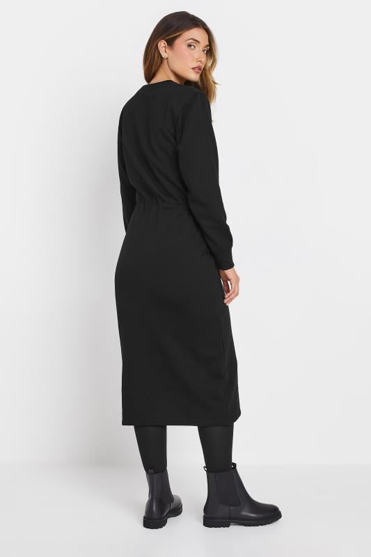 Evans LTS Tall Black Sweatshirt Midi Dress