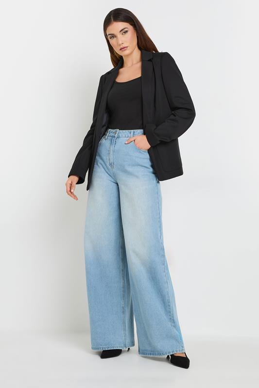 Evans LTS Tall Black Tailored Button Blazer