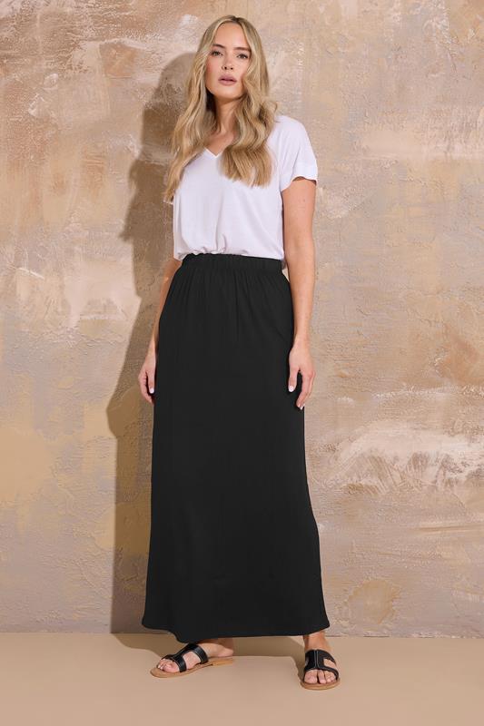 evans LTS Tall Black Tube Maxi Skirt