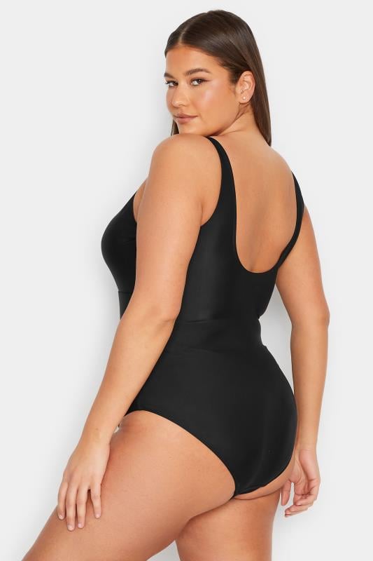 Evans LTS Tall Black Twist Cut Out Swimsuit