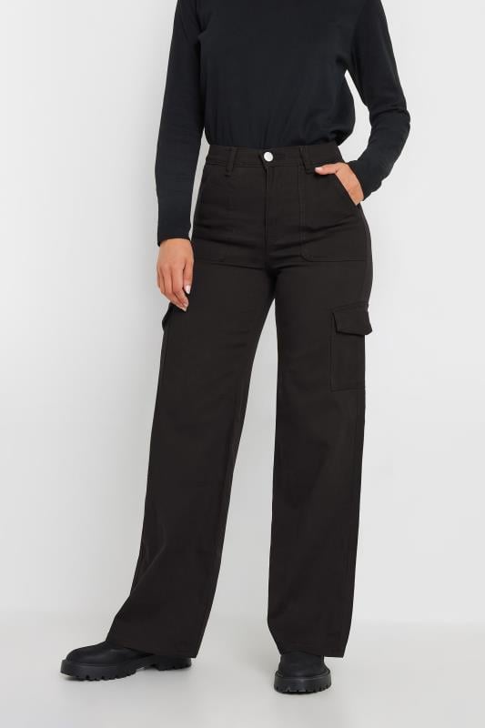 Evans LTS Tall Black Utility Cargo Trousers
