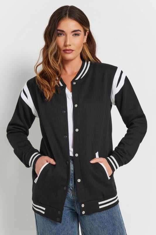 Evans LTS Tall Black Varsity Bomber Jacket