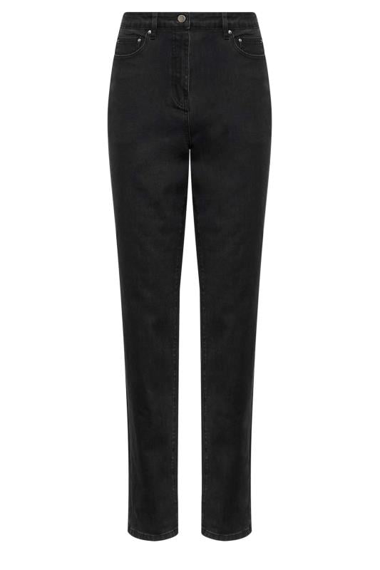 Evans LTS Tall Black Washed UNA Stretch Mom Jeans