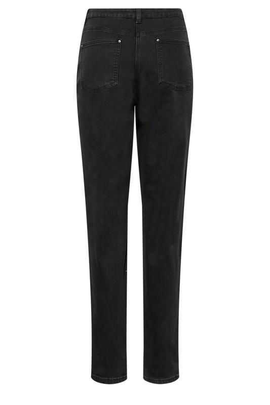 Evans LTS Tall Black Washed UNA Stretch Mom Jeans