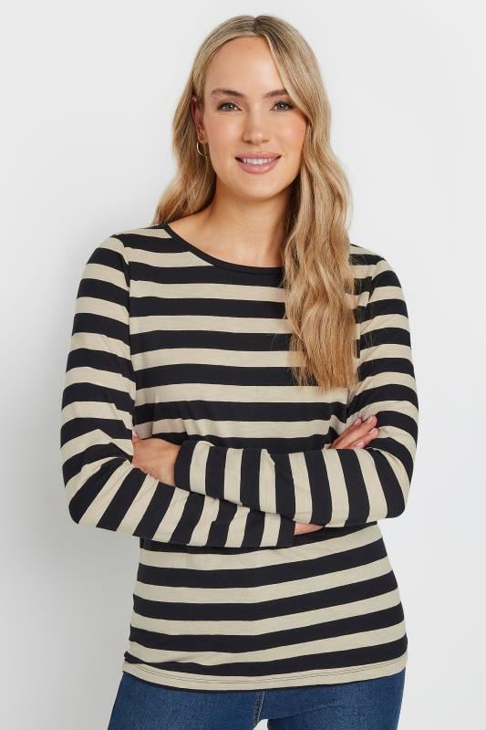 evans LTS Tall Black & White Long Sleeve T-Shirt Top