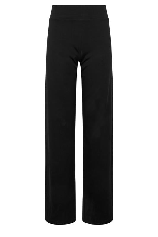 Evans LTS Tall Black Wide Leg Jersey Yoga Pants