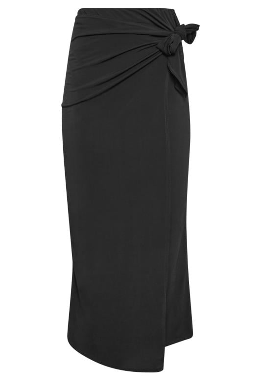 Evans LTS Tall Black Wrap Midi Skirt