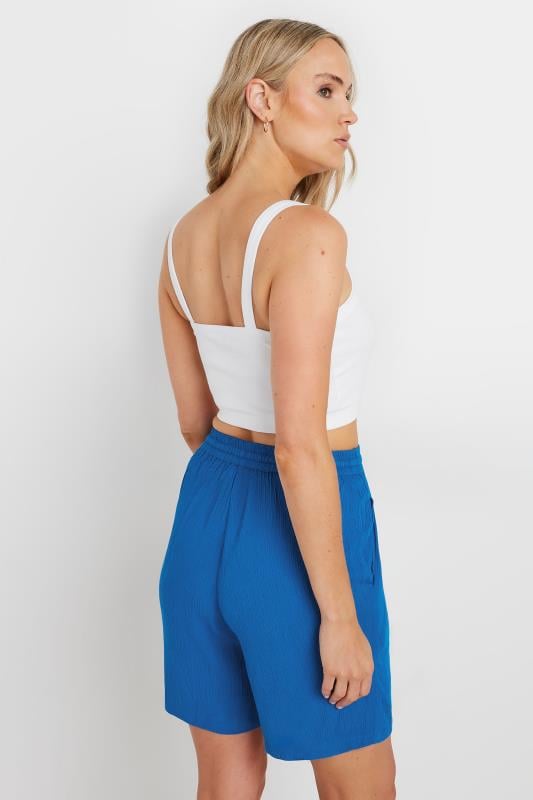 Evans LTS Tall Blue Crinkle Shorts