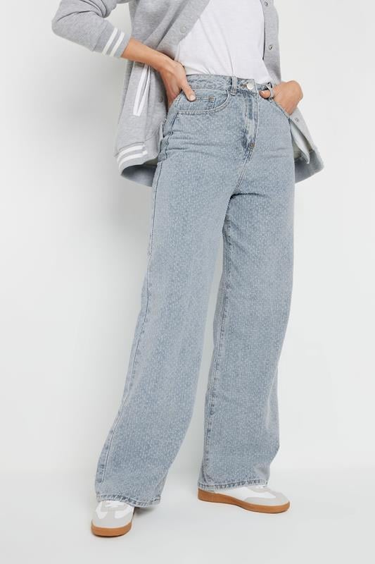 Evans LTS Tall Blue Denim Textured Slouch Jeans