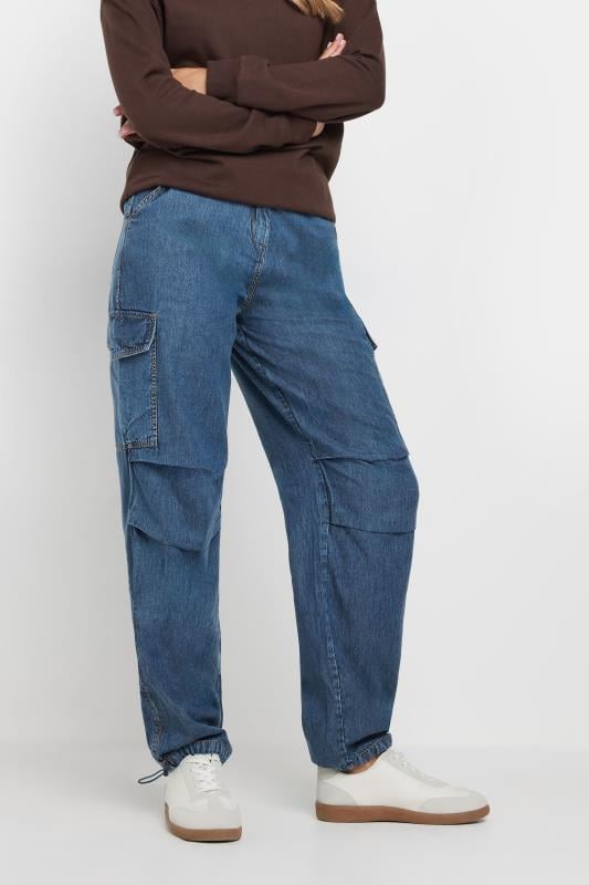 Evans LTS Tall Blue Denim Utility Cargo Trousers
