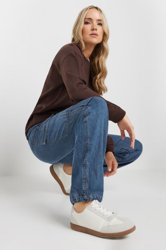 Evans LTS Tall Blue Denim Utility Cargo Trousers