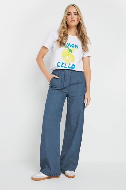 Evans LTS Tall Blue Denim Wide Leg Jogger