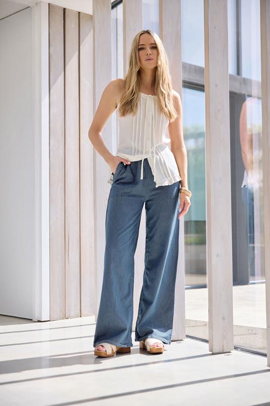 evans LTS Tall Blue Denim Wide Leg Jogger