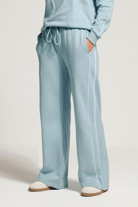 Evans LTS Tall Blue Piped Wide Leg Joggers