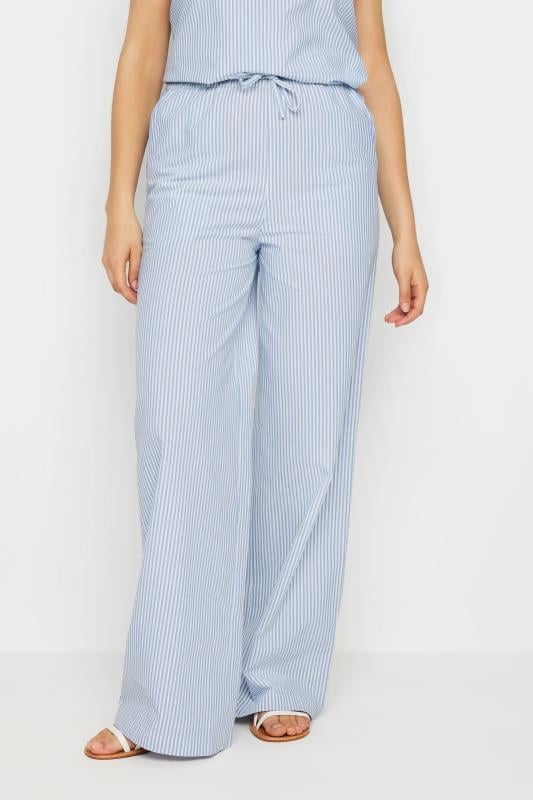 Evans LTS Tall Blue Stripe Wide Leg Trousers