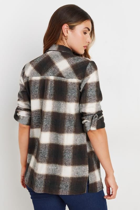 Evans LTS Tall Brown Check Rolled Sleeve Shirt