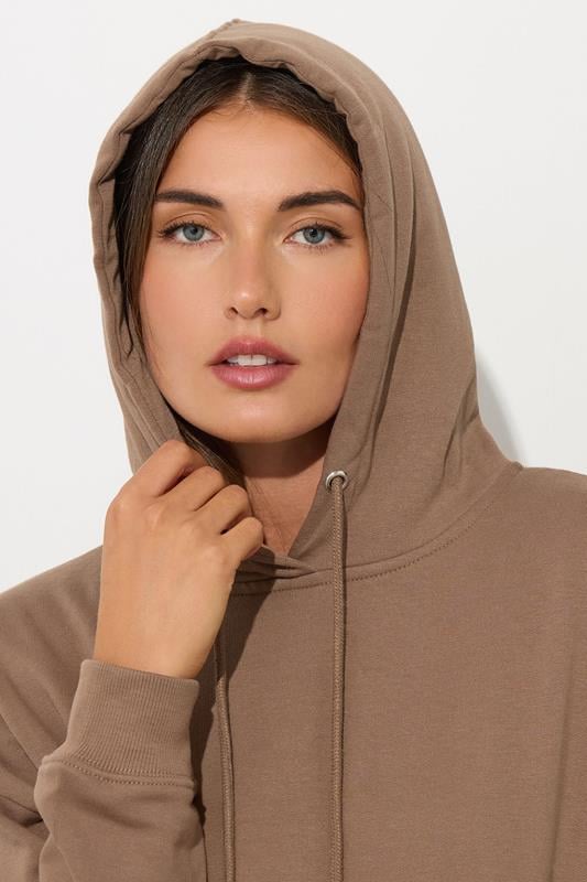 Evans LTS Tall Brown Drawstring Hoodie