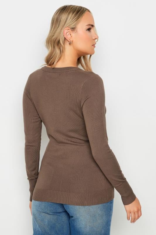 Evans LTS Tall Brown V-neck Long Sleeve Jumper