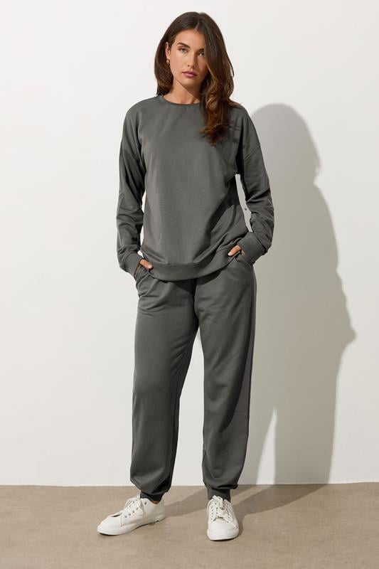 evans LTS Tall Charcoal Grey Cuffed Joggers