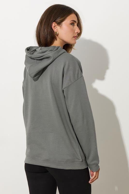 Evans LTS Tall Charcoal Grey Drawstring Hoodie