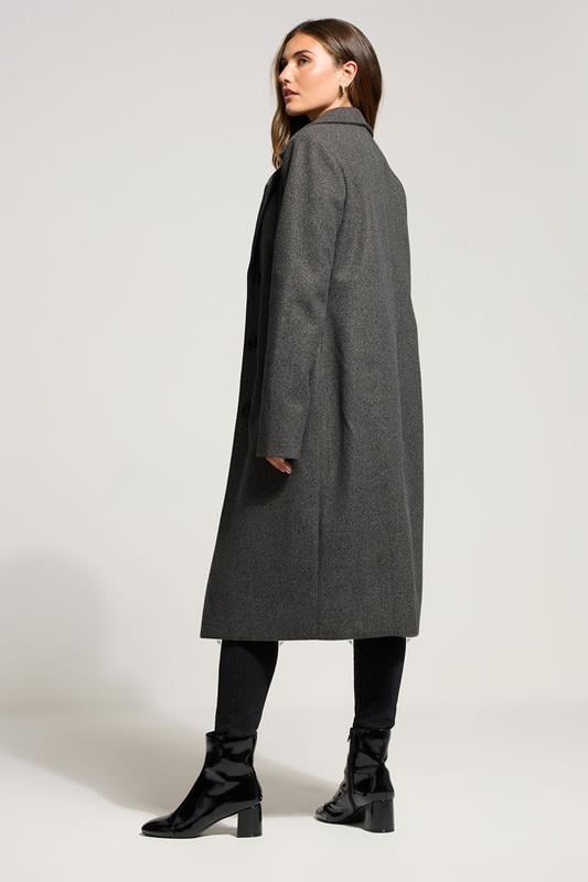 Evans LTS Tall Charcoal Grey Formal Midi City Coat