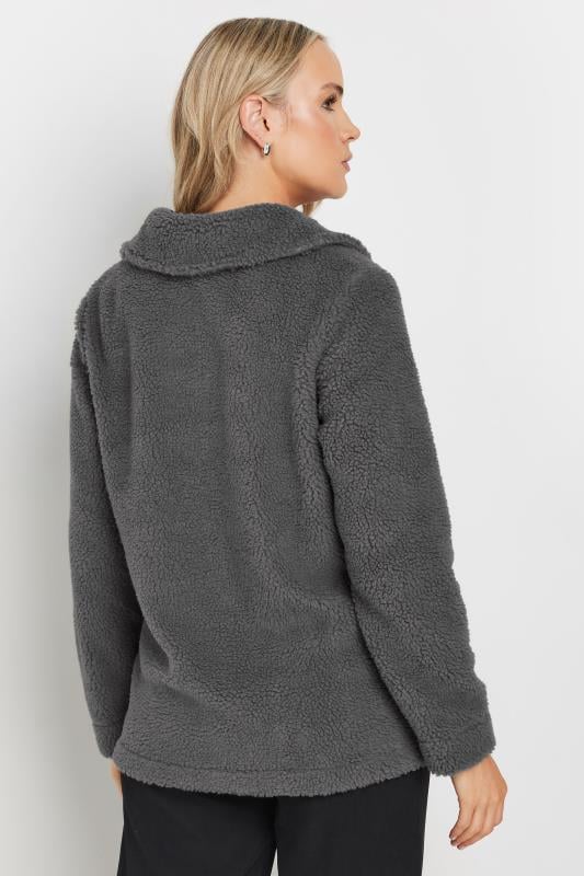 Evans LTS Tall Charcoal Grey Teddy Fleece Jacket